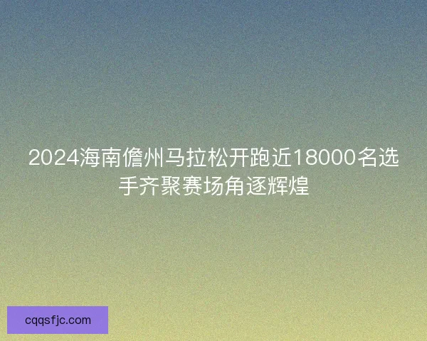 2024海南儋州马拉松开跑近18000名选手齐聚赛场角逐辉煌